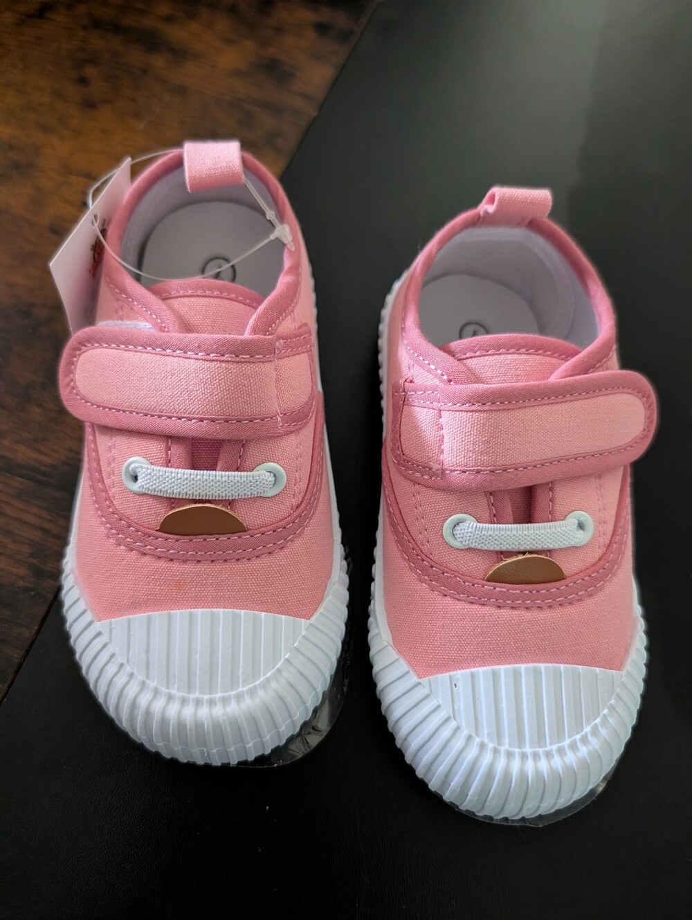 Kids Canvas Velcro Sneaker - Pink